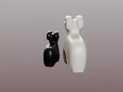 Goat Figurine Low-poly 3D model