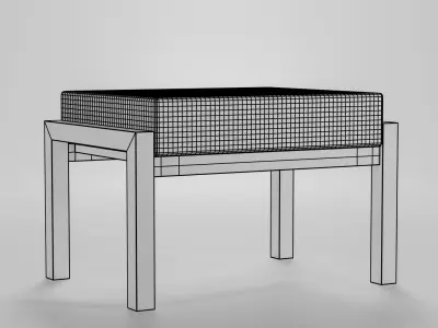 Homme ottomans Low-poly 3D model