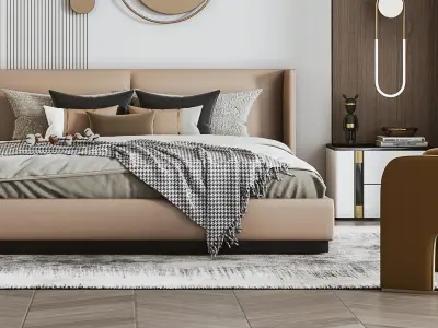 Modern villa decoration bedroom Home 3D model