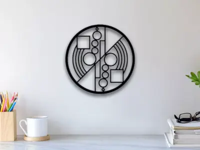 Abstract Wall Art 3D print model 4