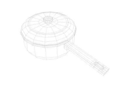 Saucepan Low-poly 3D model