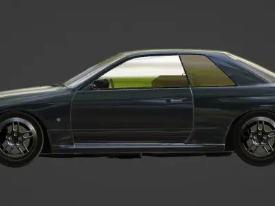 nissan skyline gt-r r32 shinigami from initial D 3D model
