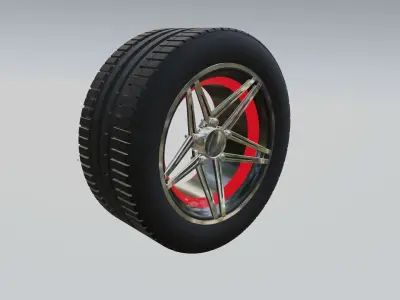 Racing Rim Low-poly 3D model