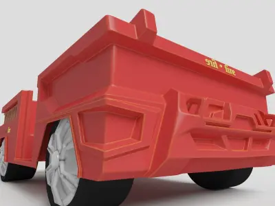 ride on car fire truck design 3D model