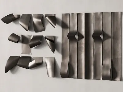 280 decorative wall art 12 metal wall sculptures P01 3D model