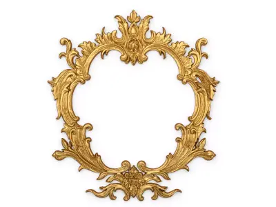 Plaster decorative frame ornament 28 3D model