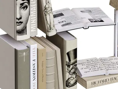 Books collection-1 Low-poly 3D model