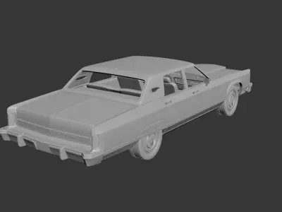 Lincoln Continental 1977 3D print model