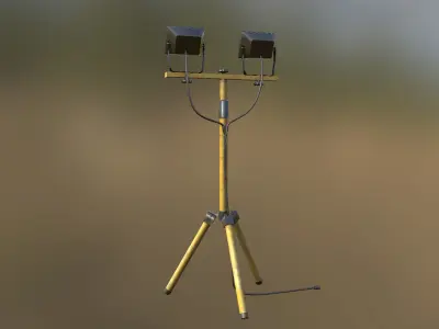 Worn Construction Site Spot Model 3D model