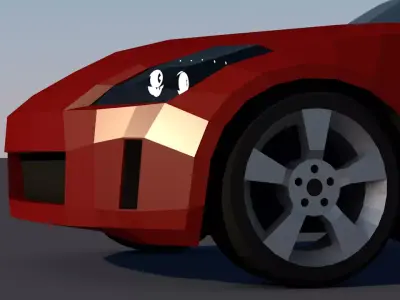 Nissan 350Z Low-Poly Free 3D model