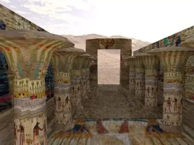 pharaonic city location  Low-poly 3D model