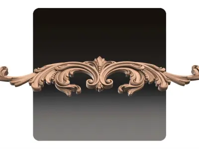 Carved decor ornament for cnc 29 3D model