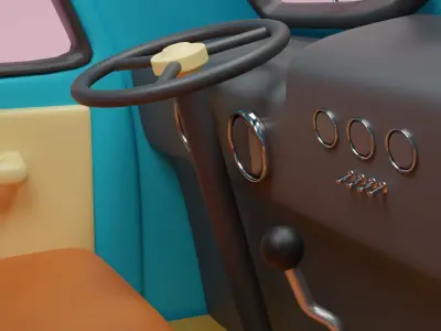 cartoon truck 3D model