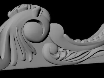 stair entry post 3D model