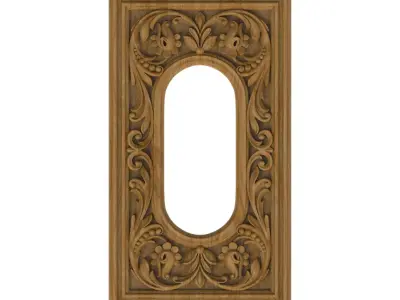 Carved picture frame STL 3D model 85