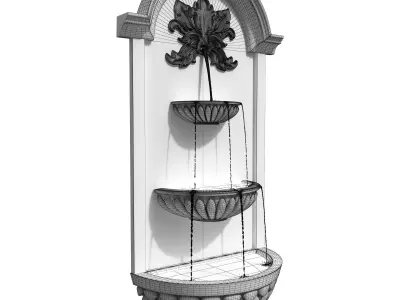 Classic Wall Fountain 02 3D model