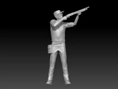 clay pigeon man 1 3D print model