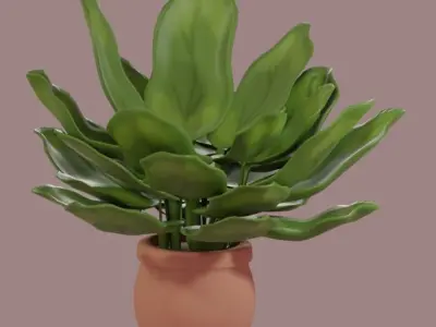 Cute Cartoon Houseplant Pack Low-poly 3D model