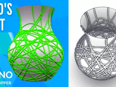 Vase Design Parametric Design Grasshopper Rhino Files Download 3D model