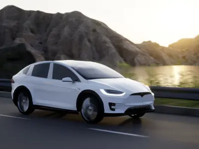 Tesla model X 3D model