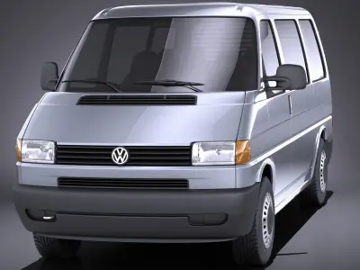 Volkswagen T4 Multivan Eurovan 1990-2003 VRAY 3D model