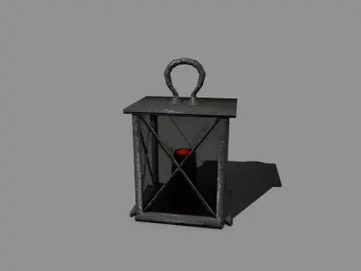 Halloween Set lantern Low-poly 3D model