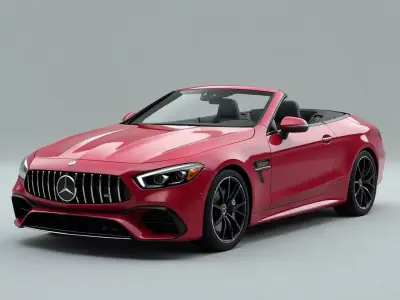 Inspired from Mercedes-Benz SL 63 AMG 2022 Low-poly 3D model