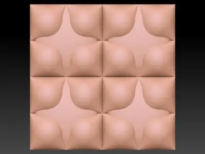 3D WALLPANEL 600MM x 600MM 3D model