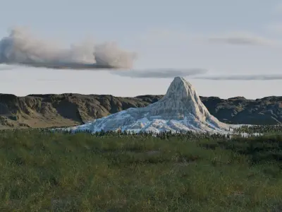 Landscape with mountains Free 3D model