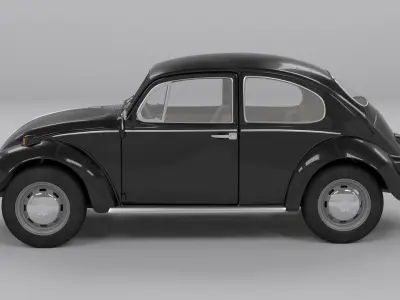Volkswagen Beetle Fusca 1300 1963 Low-poly 3D model