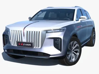 FAW Hongqi E-HS9 EV 2022 With interior 3D model