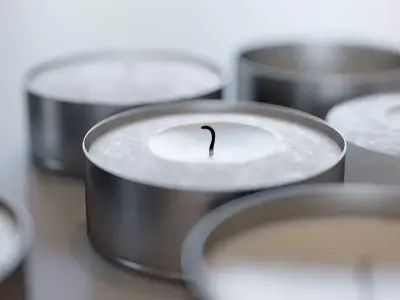 Tealights - Small Candle Set Low-poly 3D model