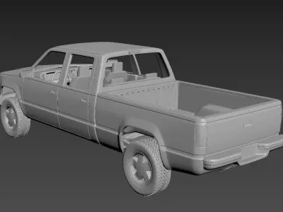Chevrolet C-K 4th Gen Crew Cab 3D print model