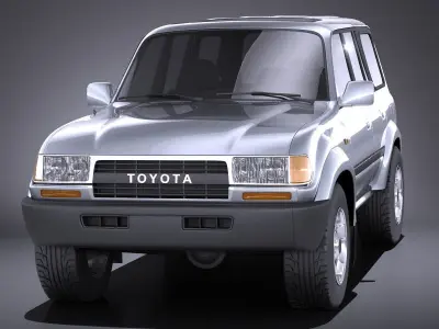 Toyota Land Cruiser J80 1989-1997 VRAY 3D model