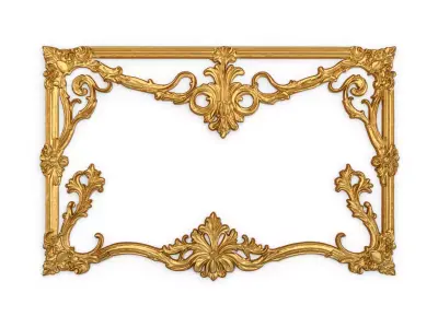 Plaster decorative frame ornament 24 3D model