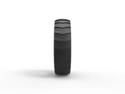 Pulling tractor rear tire 9 Scale 1 to 25 3D print model