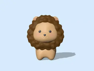 A cute Lion for decoration and play 3D print model