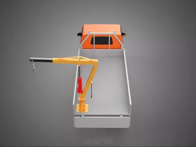 TAILGATE REAR GATE HYDRAULIC JACK LIFT HOIST CRANE PICKUP TRUCK 3D model