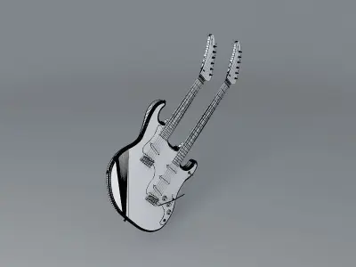 Robin double neck guitar Free 3D model