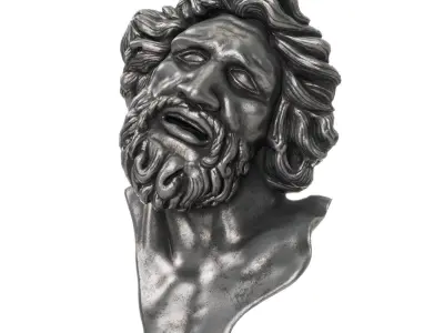 Laocoonte bronze mask 3D model