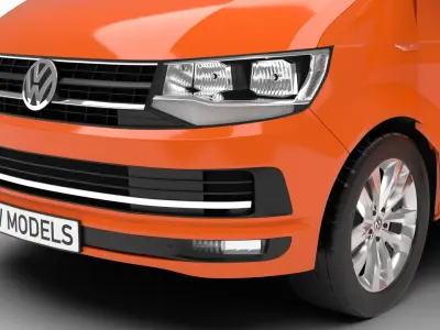 Volkswagen T6 Transporter 2019 HQ 3d model  3D model