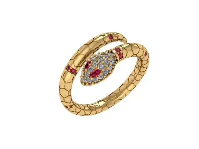 The Snake Ring 3D print model