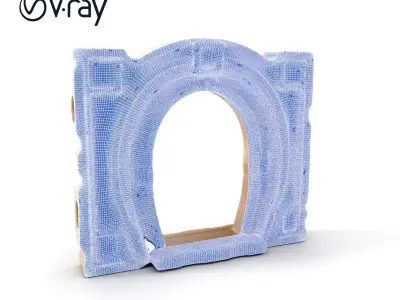 Rustic Stone Archway D Model Pack Low-poly 3D model