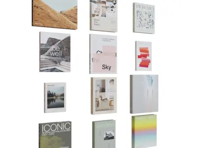 Set of Books 02 3D model