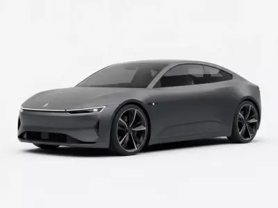 Futuristic Electric Sedan Concept Car High Quality 3D Model PBR Low-poly 3D model