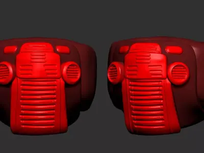 helmet high poly sculpt 3d printable  3D model 23