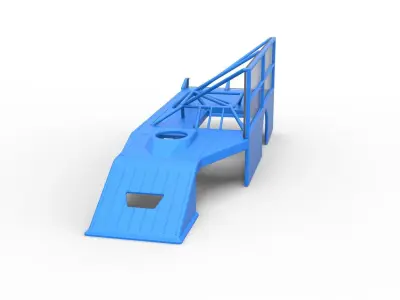 Shell of Asphalt Modified stock car with side wing Scale 1 to 25 3D print model