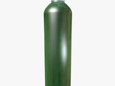 Decorative Green Glass Bottle 3D model