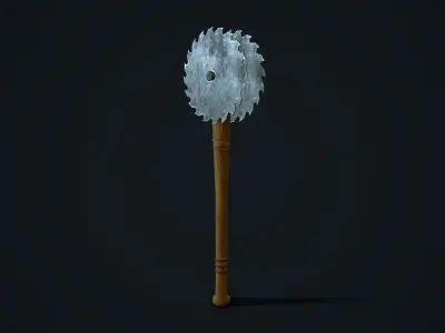 Double Saw Bat Low-poly 3D model
