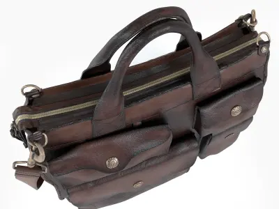 The Campomaggi Large Shopper Leather Bag 3D model